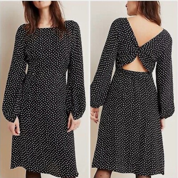 Anthropologie Dresses & Skirts - Anthropologie Agatha Black Polka Dot Dress